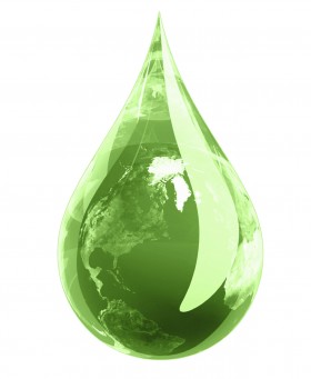 Green Earth Droplet