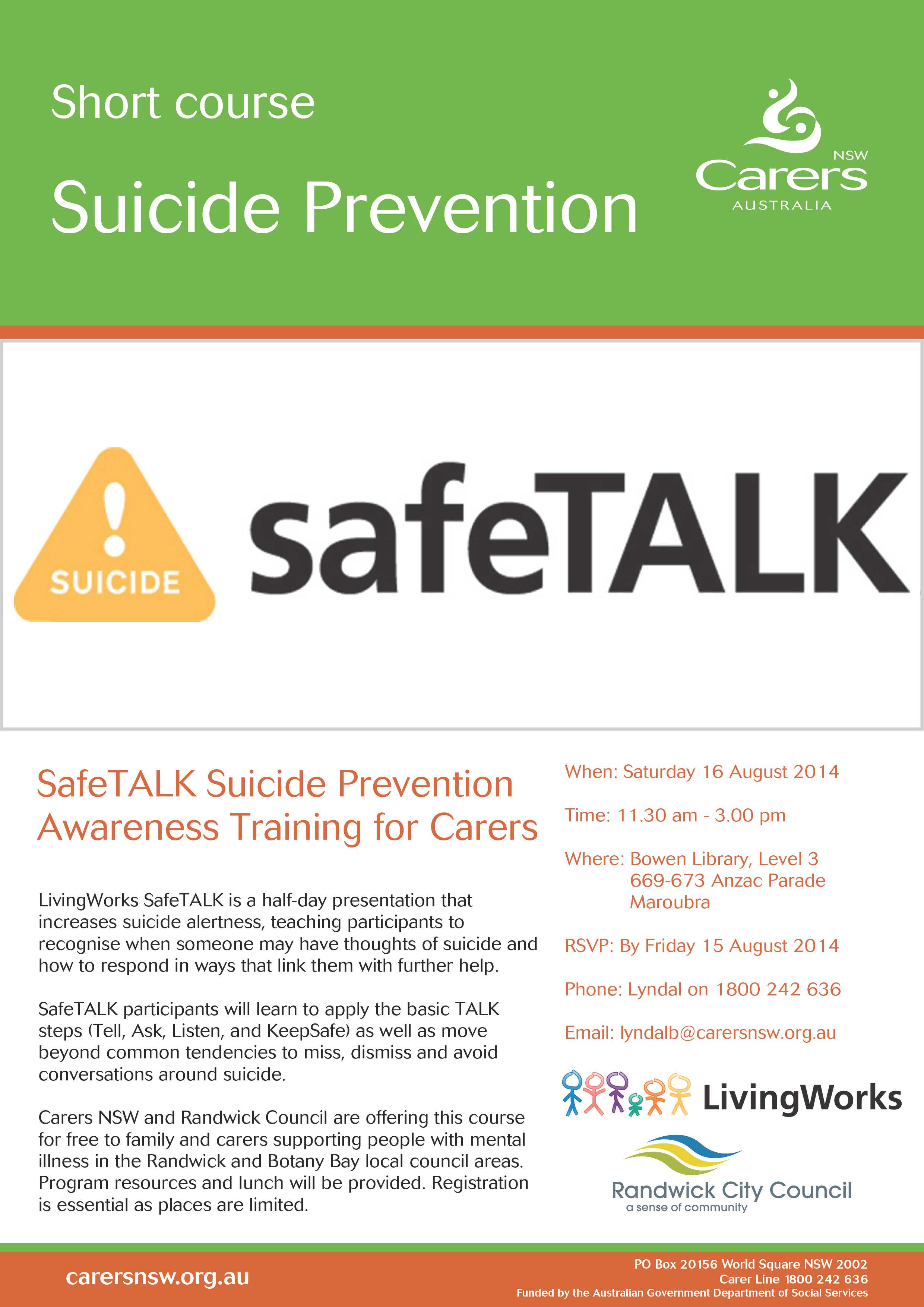 Safe TALK - Suicide Prevention Training - The Beast