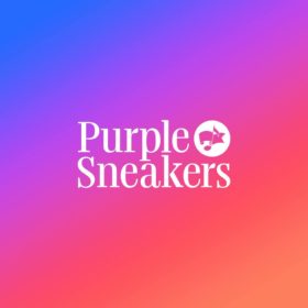purple name brand shoes